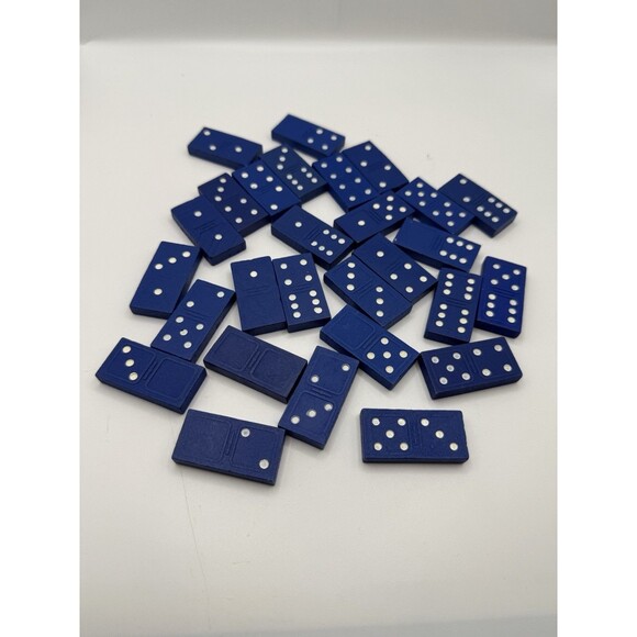 Blue and White Dominos Excellent Condition - Picture 2 of 2